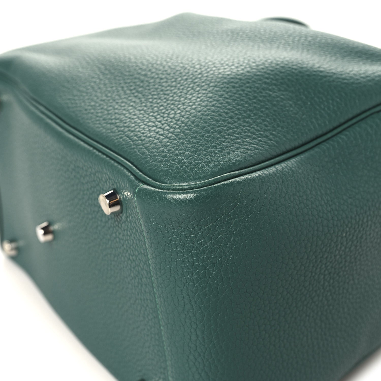 HERMES LINDY 30 MALACHITE TAURILLON CLEMENCE SILVER HARDWARE