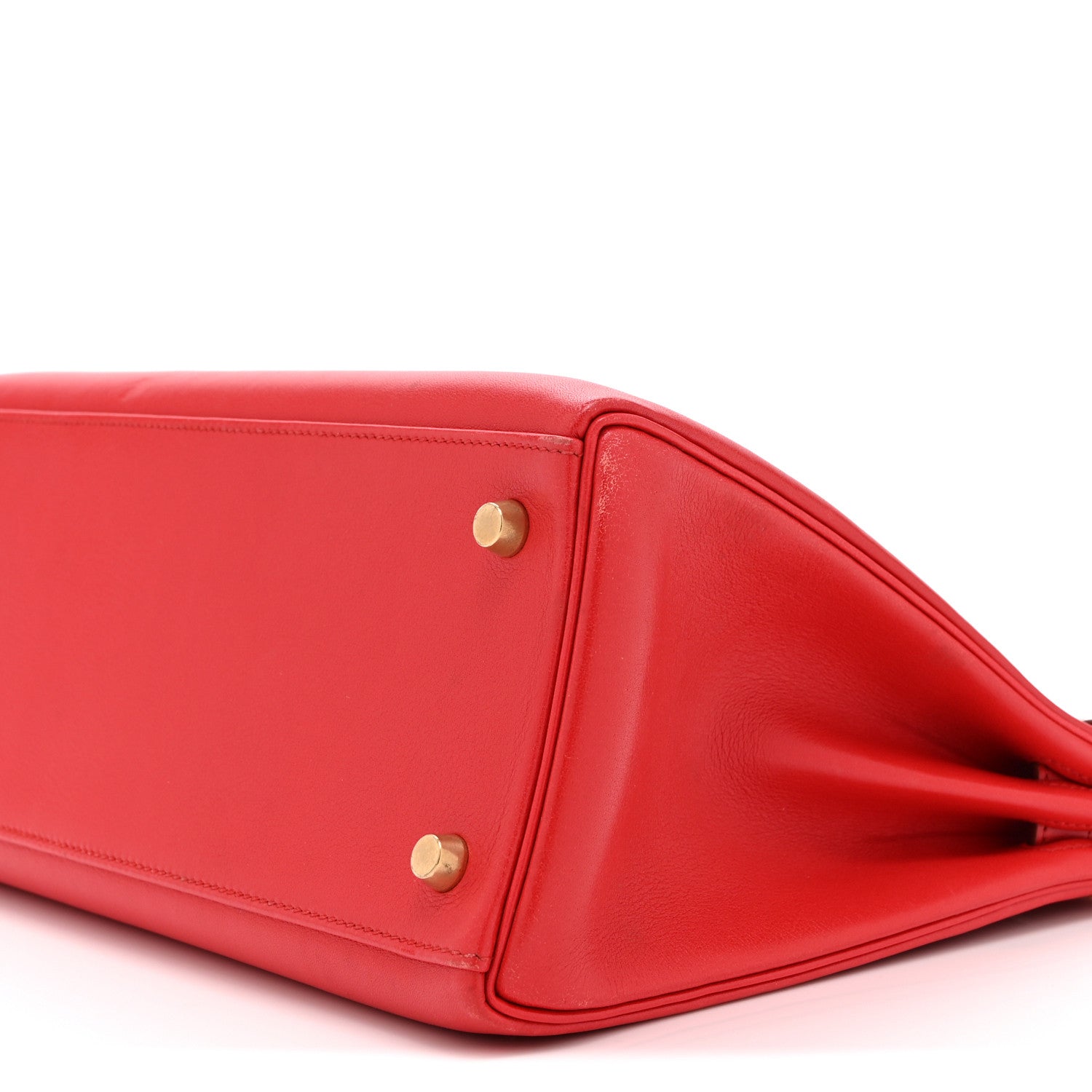 HERMES KELLY 28 RETOURNE ROUGE VIF SWIFT GOLD HARDWARE