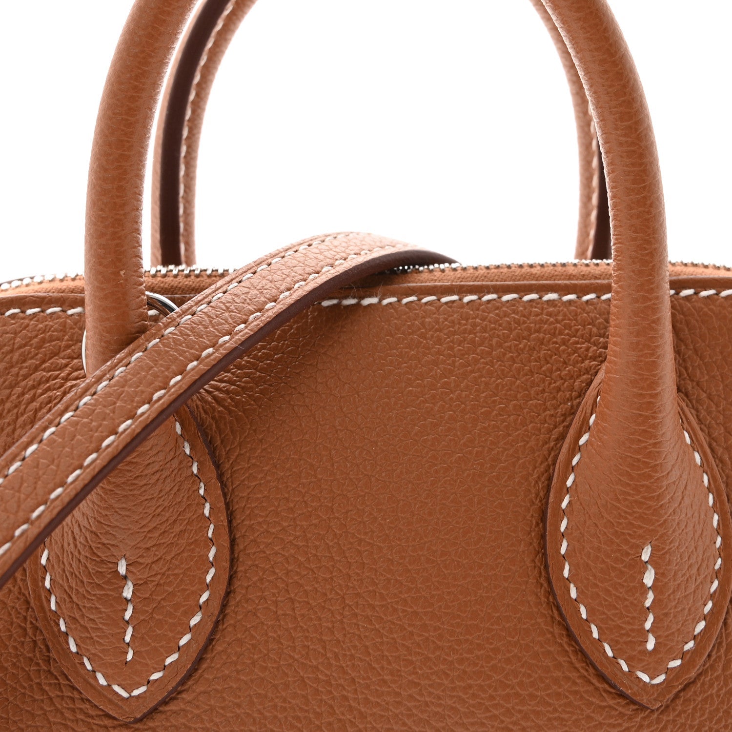 HERMES MINI BOLIDE 1923 Gold Evercolor Silver Hardware