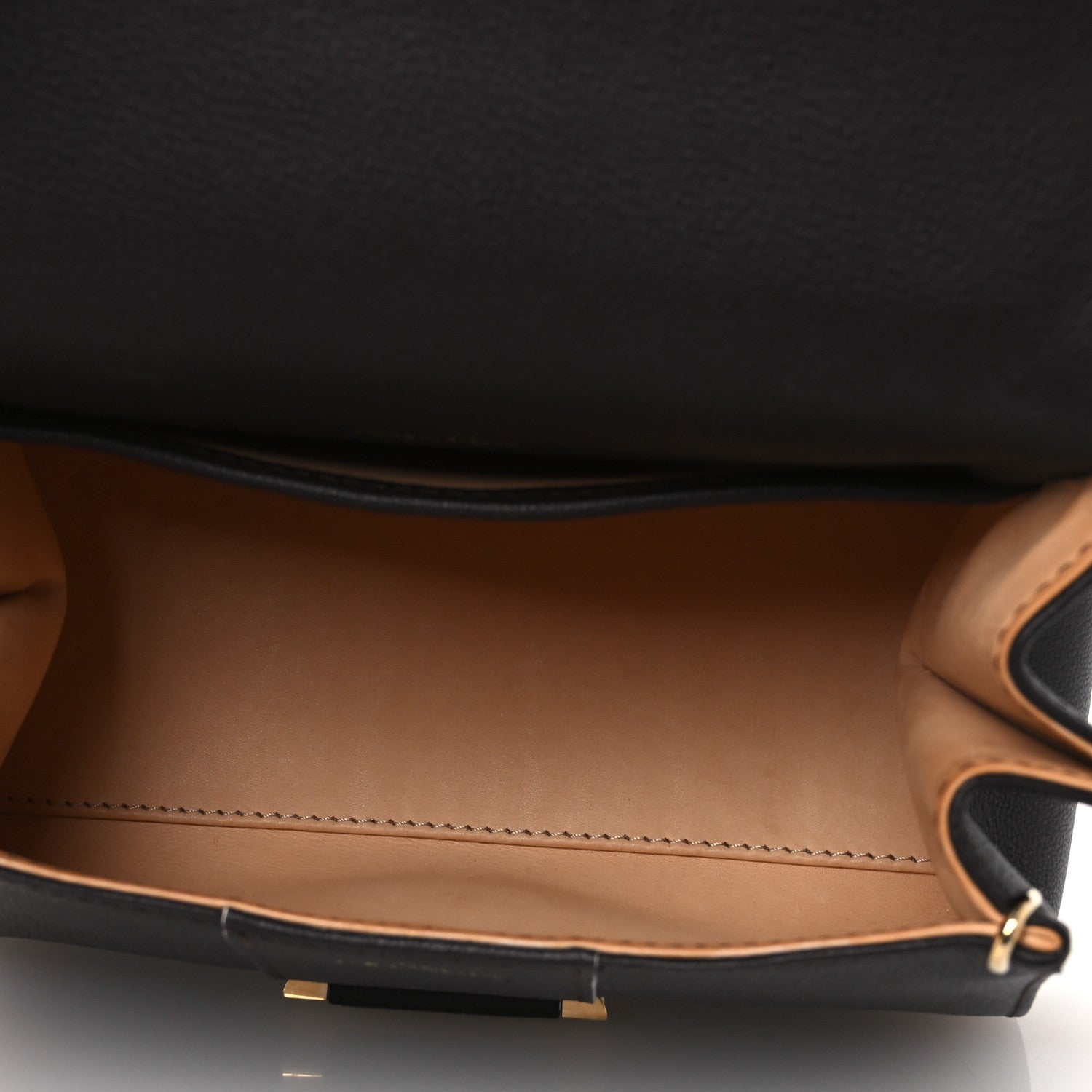 デルヴォー ブリヨン ミニ バイカラー サッチェル Black グレインドカーフスキン ゴールド金具 DELVAUX BRILLANT MINI BI-COLOR SATCHEL BLACK GRAINED CALFSKIN GOLD HARDWARE