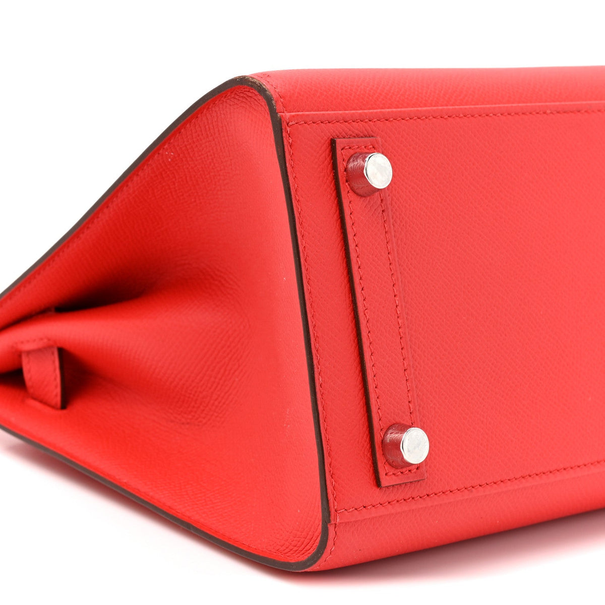 エルメス バーキン 25 外縫い Rouge De Coeur エプソン シルバー金具 HERMES BIRKIN 25 SELLIER ROUGE DE COEUR EPSOM SILVER HARDWARE