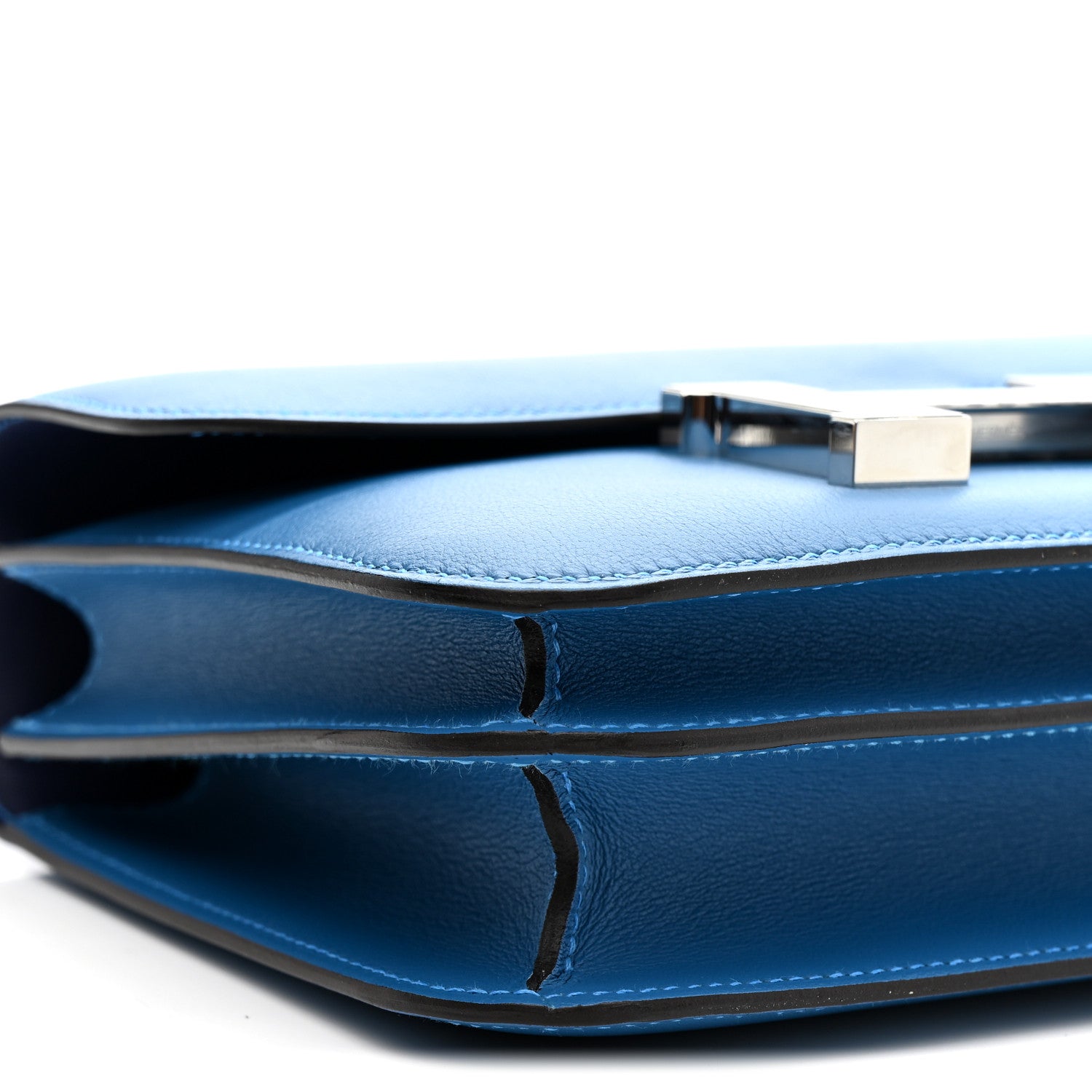 HERMES CONSTANCE 18 MYKONOS BLEU ENCRE EVERCOLOR SILVER HARDWARE