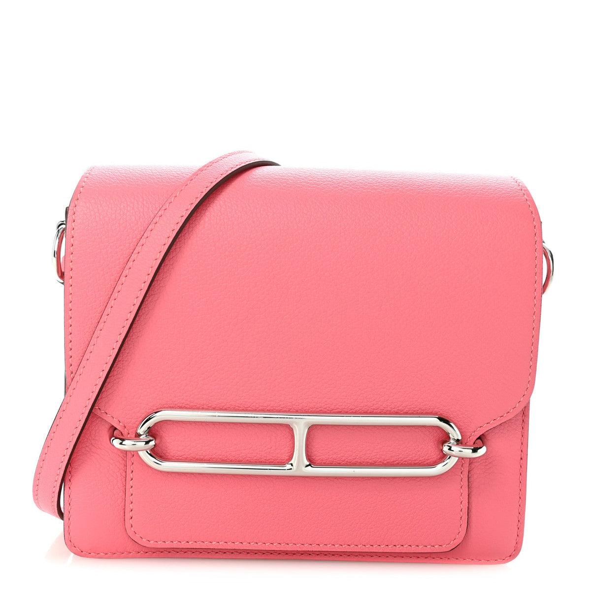 エルメス ミニルリ Rose Azalee エバーカラー シルバー金具 HERMES ROULIS ROSE AZALEE EVERCOLOR SILVER HARDWARE