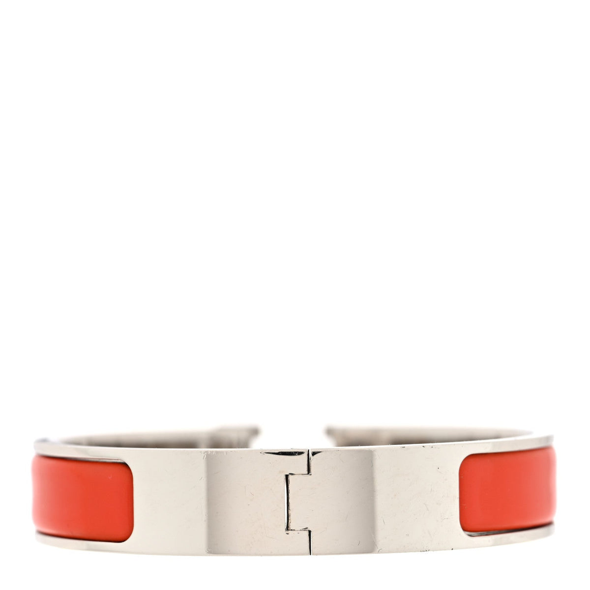 エルメス クリッククラック H ブレスレット エナメル ナロー オレンジ HERMES CLIC CLAC H BRACELET ENAMEL NARROW ORANGE
