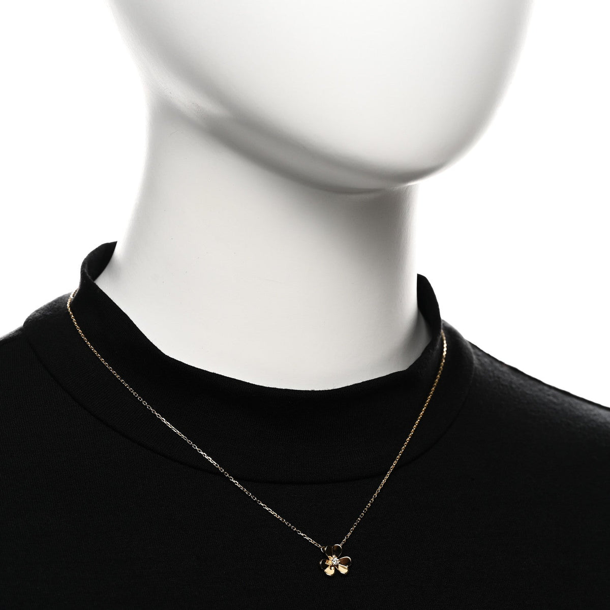 ヴァンクリーフ＆アーペル ミニ フリヴォル ペンダントネックレス ダイヤモンド 18K イエローゴールド VAN CLEEF & ARPELS MINI FRIVOLE PENDANT NECKLACE DIAMOND 18K YELLOW GOLD