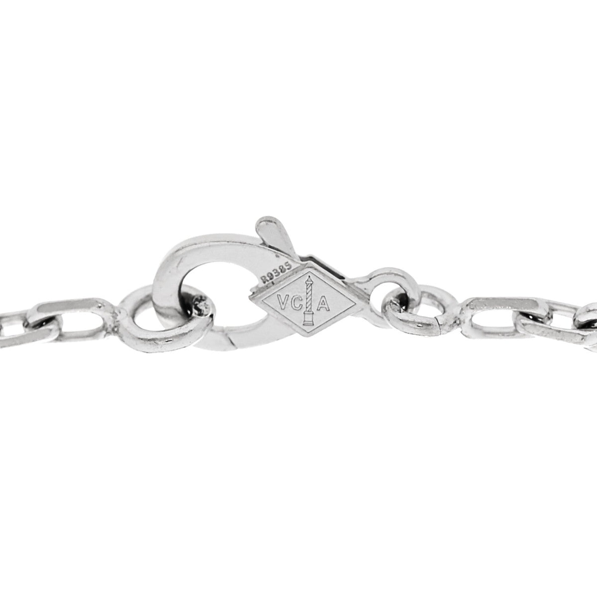 ヴァンクリーフ＆アーペル ヴィンテージアルハンブラ 5モチーフ ブレスレット ギョーシェ 18K ホワイトゴールド VAN CLEEF & ARPELS VINTAGE ALHAMBRA 5 MOTIFS BRACELET GUILLOCHÉ 18K WHITE GOLD