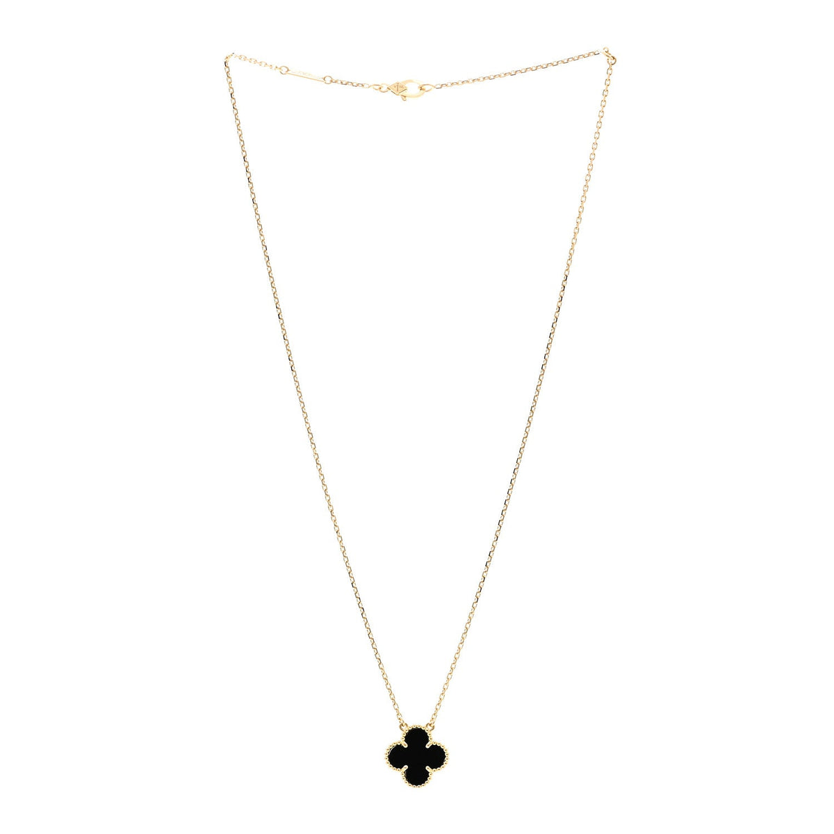 ヴァンクリーフ＆アーペル ヴィンテージアルハンブラ ペンダントネックレス ブラックオニキス 18K イエローゴールド VAN CLEEF & ARPELS VINTAGE ALHAMBRA PENDANT NECKLACE BLACK ONYX 18K YELLOW GOLD