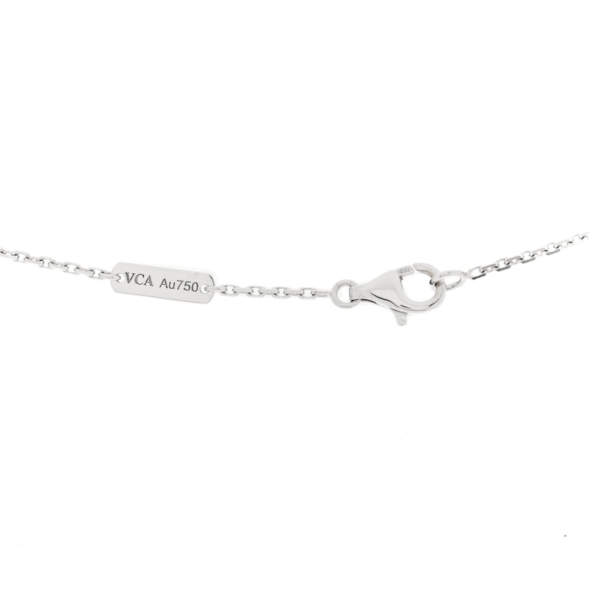 ヴァンクリーフ＆アーペル ヴィンテージアルハンブラ ペンダントネックレス マザーオブパール 18K ホワイトゴールド VAN CLEEF & ARPELS VINTAGE ALHAMBRA PENDANT NECKLACE MOTHER OF PEARL 18K WHITE GOLD
