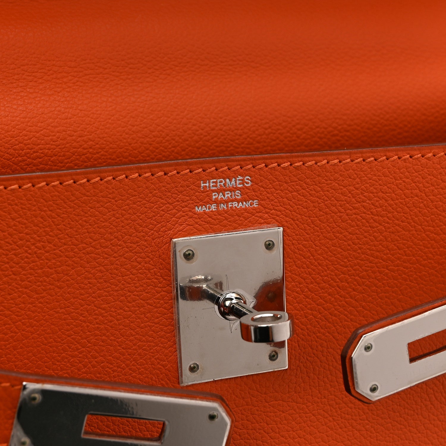エルメス ケリー 28 内縫い Capucine エバーカラー シルバー金具 HERMES KELLY 28 RETOURNE CAPUCINE EVERCOLOR SILVER HARDWARE
