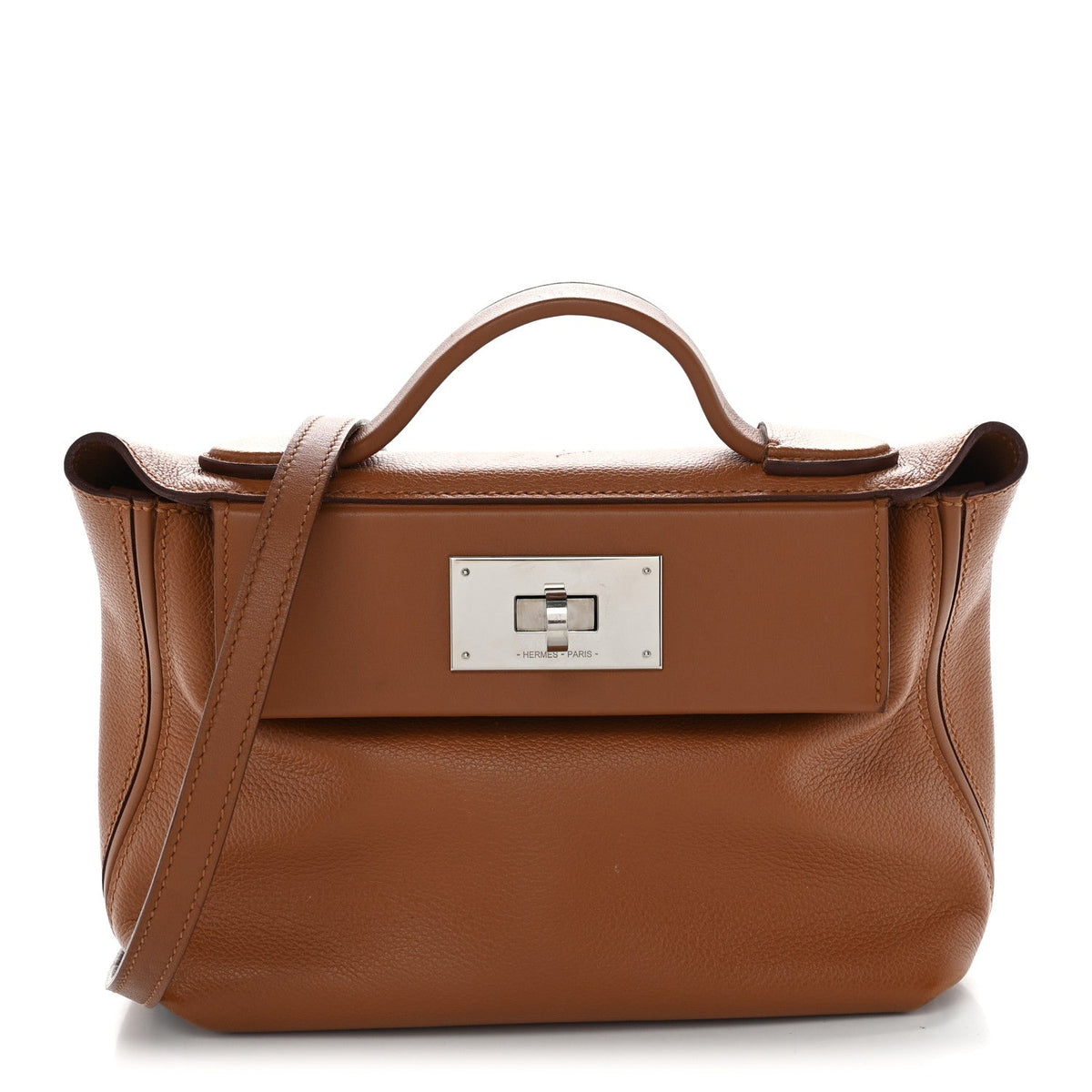 エルメス 24/24 ミニヴァンキャトル 21 Gold エバーカラー / スイフト シルバー金具 HERMES 24/24 21 GOLD EVERCOLOR / SWIFT SILVER HARDWARE