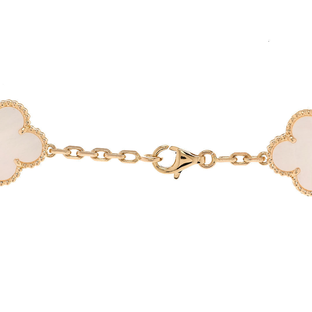 ヴァンクリーフ＆アーペル ヴィンテージアルハンブラ 20モチーフ ネックレス マザーオブパール 18K イエローゴールド VAN CLEEF & ARPELS VINTAGE ALHAMBRA 20 MOTIFS NECKLACE MOTHER OF PEARL 18K YELLOW GOLD