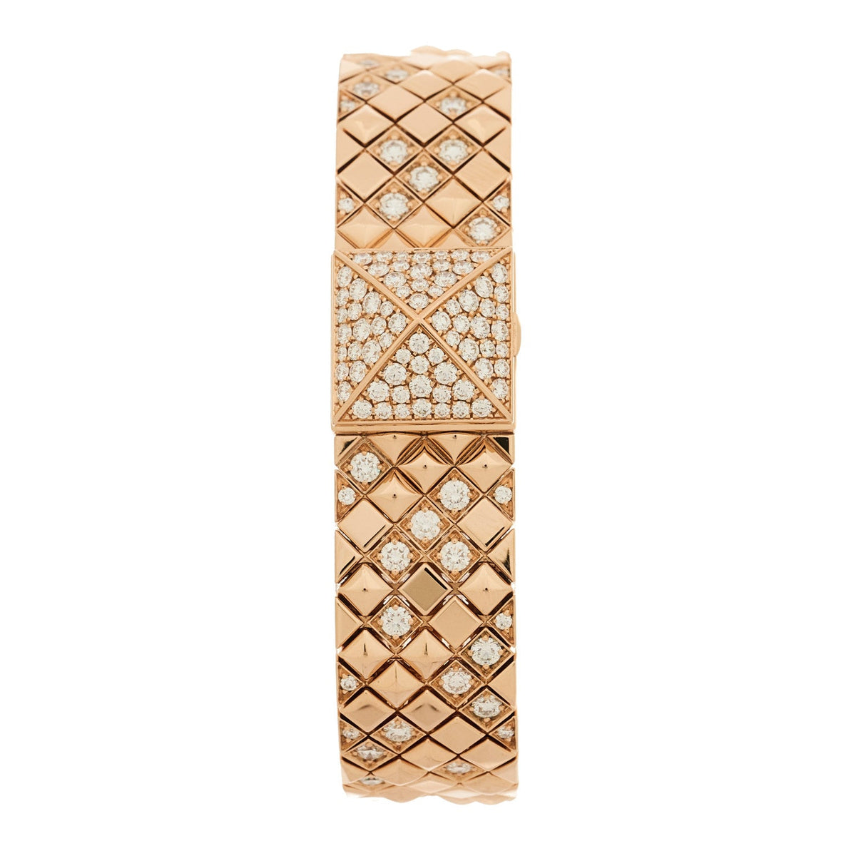 Hermes Medor 15MM Quartz Watch 18K Rose Gold with Diamonds