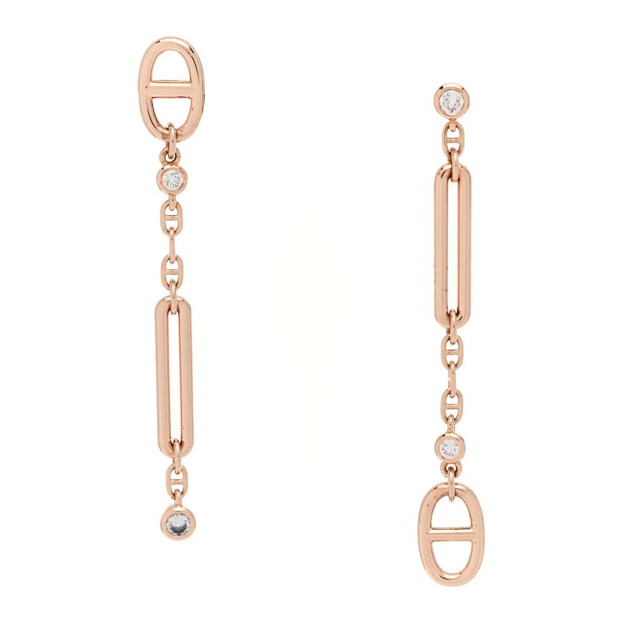 エルメス カオス ピアス 18K ローズゴールド ダイヤモンド HERMES CHAOS EARRINGS 18K ROSE GOLD DIAMOND
