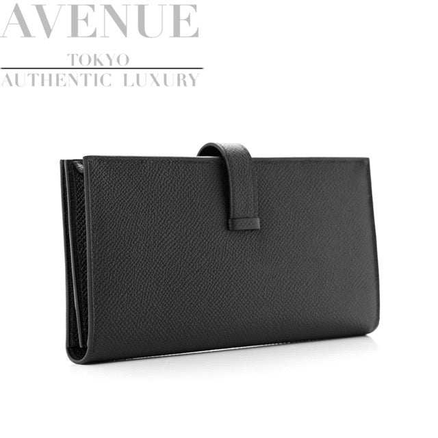 [New and unused] 2023 Monochrome Hermes Bairn Soufflé Bairn Long Wallet So Black Epson Black Hardware HERMES BEARN GUSSET WALLET MONOCHROME SO BLACK EPSOM BLACK HARDWARE