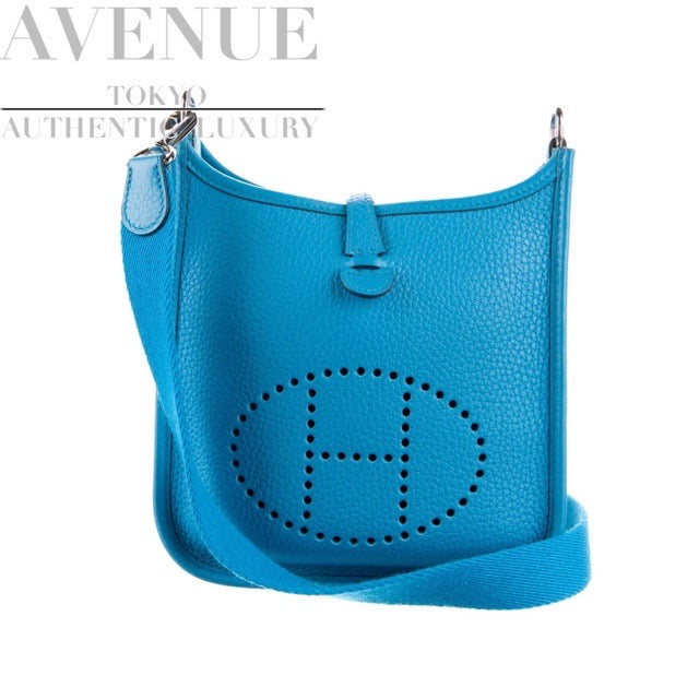 Hermes Evelyne PM Bag Blue Zanzibar Clemence