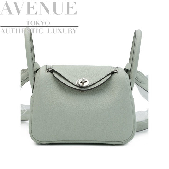 【新品未使用】2023年製 エルメス ミニリンディ 20 グリネヴェ トリヨンクレマンス シルバー金具 HERMES MINI LINDY 20 GRIS NEVE TAURILLON CLEMENCE SILVER HARDWARE