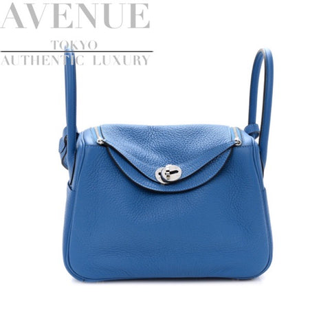 Hermes Taurillon Clemence Lindy 30 Blue