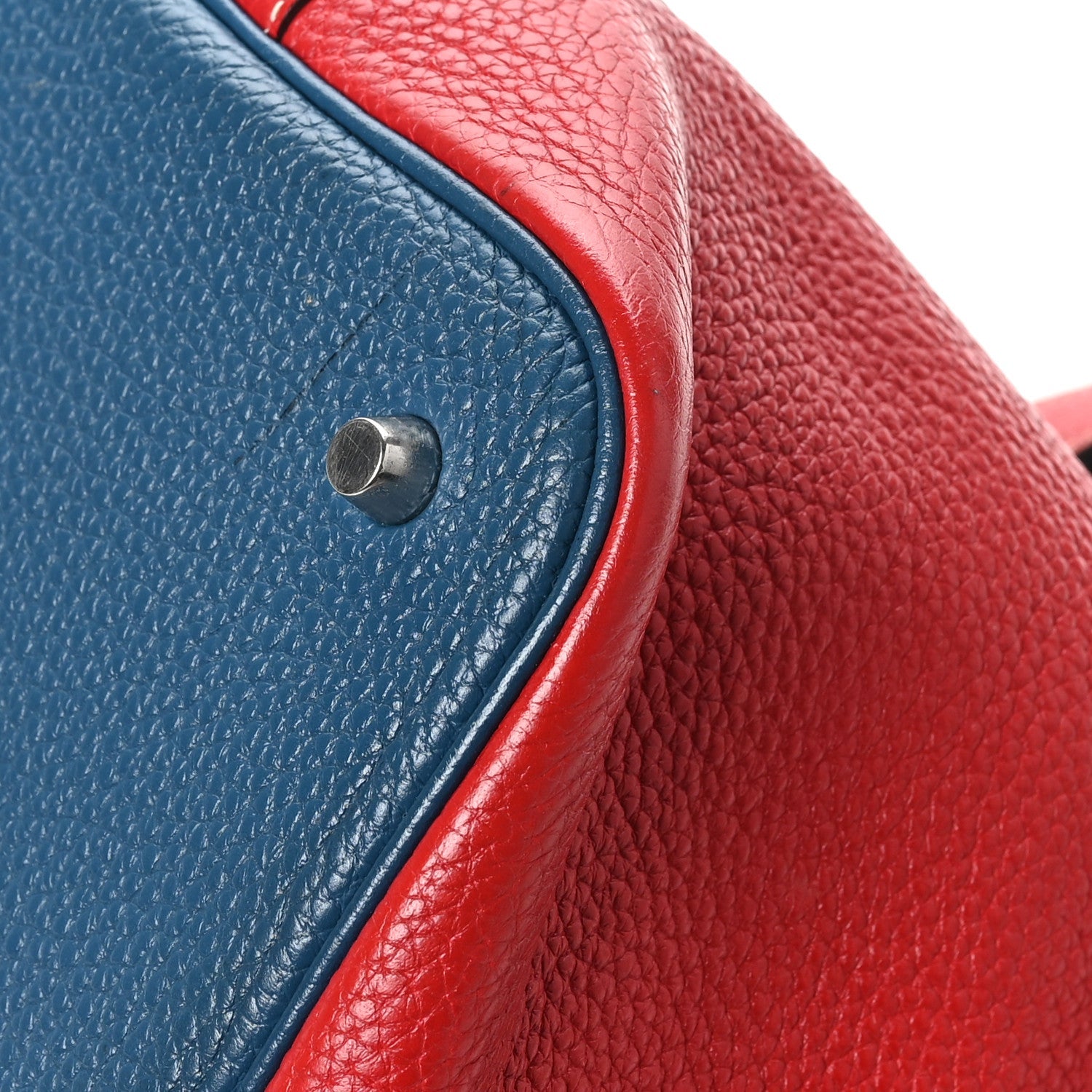 エルメス ピコタンロック MM 22 Rouge Casaque Bleu Thalassa トリヨンクレマンス シルバー金具 HERMES PICOTIN LOCK MM 22 ROUGE CASAQUE BLEU THALASSA TAURILLON CLEMENCE SILVER HARDWARE