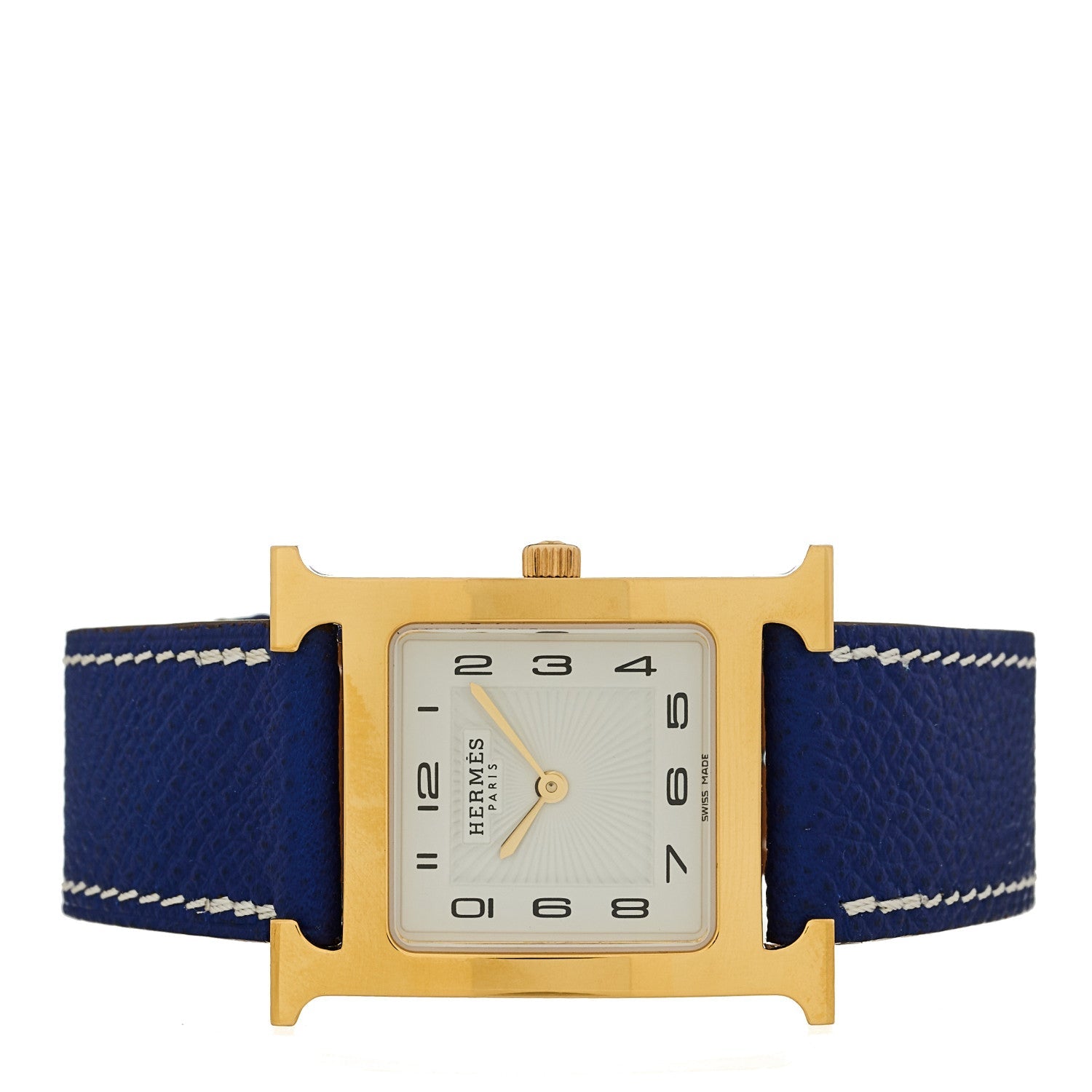 エルメス Hウォッチ 26mm ステンレス Bleu Electrique エプソン