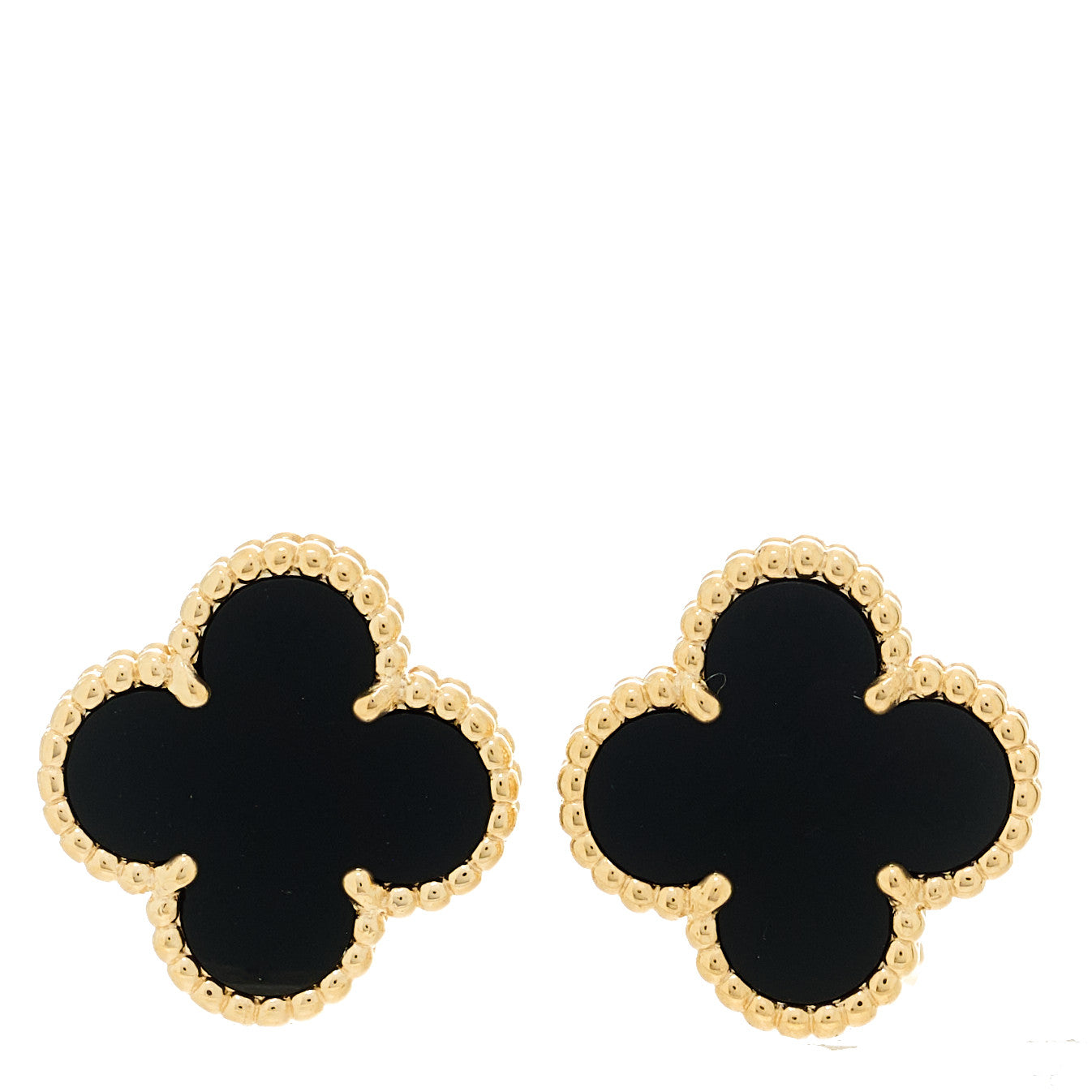 ヴァンクリーフ＆アーペル ヴィンテージアルハンブラ ピアス ブラックオニキス 18K イエローゴールド VAN CLEEF & ARPELS VINTAGE ALHAMBRA EARRINGS BLACK ONYX 18K YELLOW GOLD