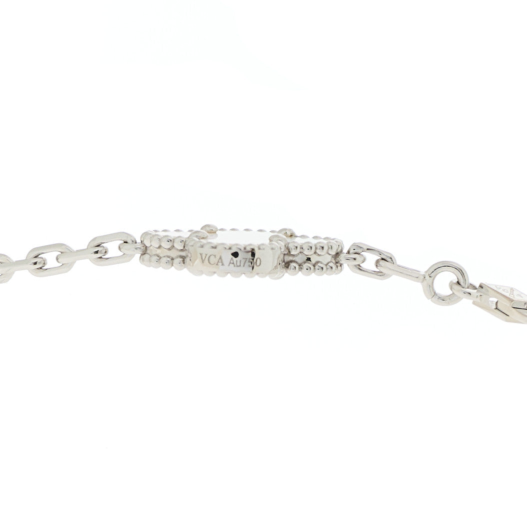 ヴァンクリーフ＆アーペル ヴィンテージアルハンブラ 10モチーフ ネックレス マザーオブパール 18K ホワイトゴールド VAN CLEEF & ARPELS VINTAGE ALHAMBRA 10 MOTIFS NECKLACE MOTHER OF PEARL 18K WHITE GOLD
