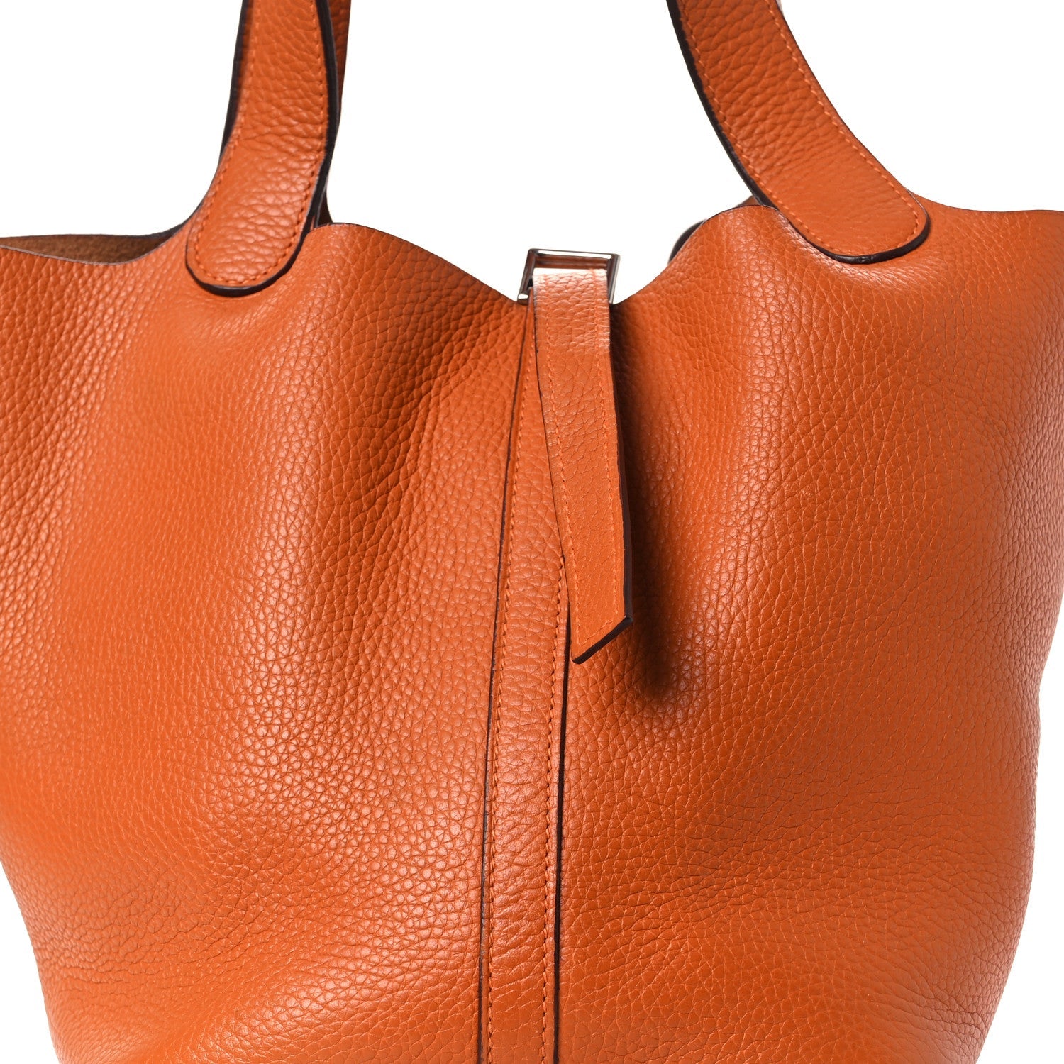 エルメス ピコタン MM 22 Orange トリヨンクレマンス シルバー金具 HERMES PICOTIN MM 22 ORANGE TAURILLON CLEMENCE SILVER HARDWARE