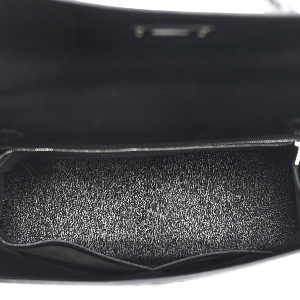 エルメス ケリー 32 外縫い Black クシュベル シルバー金具 HERMES 