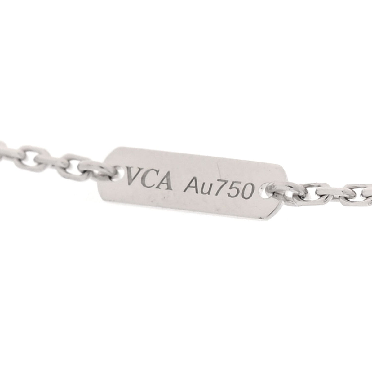 ヴァンクリーフ＆アーペル ヴィンテージアルハンブラ ペンダントネックレス カルセドニー 18K ホワイトゴールド VAN CLEEF & ARPELS VINTAGE ALHAMBRA PENDANT NECKLACE CHALCEDONY 18K WHITE GOLD