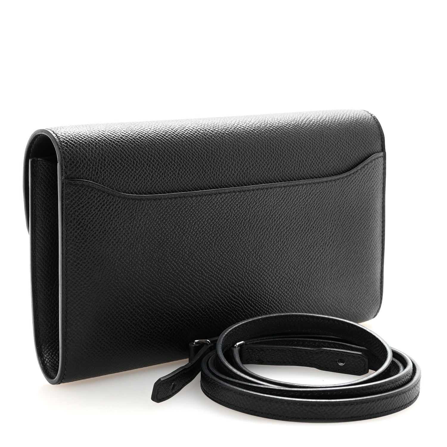 エルメス コンスタンストゥーゴー 長財布 Black エプソン シルバー金具