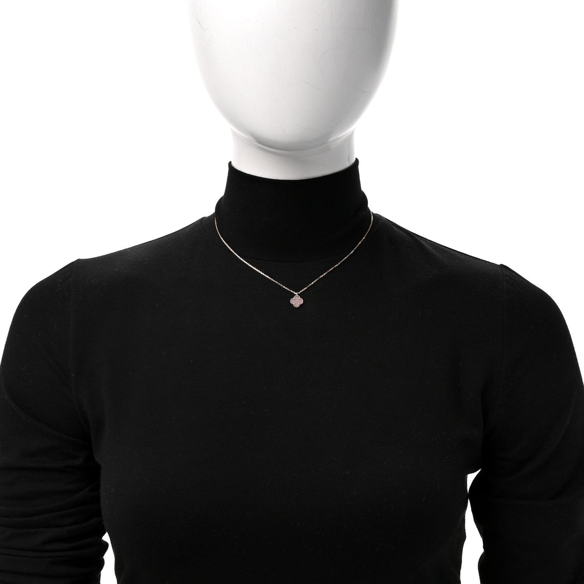 ヴァンクリーフ＆アーペル スウィートアルハンブラ ペンダントネックレス カーネリアン 18K ローズゴールド VAN CLEEF & ARPELS SWEET ALHAMBRA PENDANT NECKLACE CARNELIAN 18K ROSE GOLD