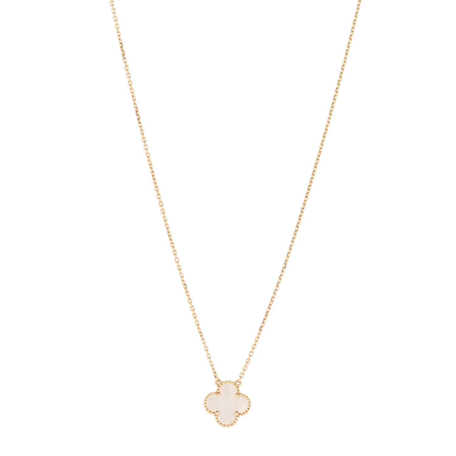 ヴィンテージアルハンブラ　マザーオブパール　イエローゴールド VAN CLEEF 18Kイエローゴールド マザーオブパール ヴィンテージ