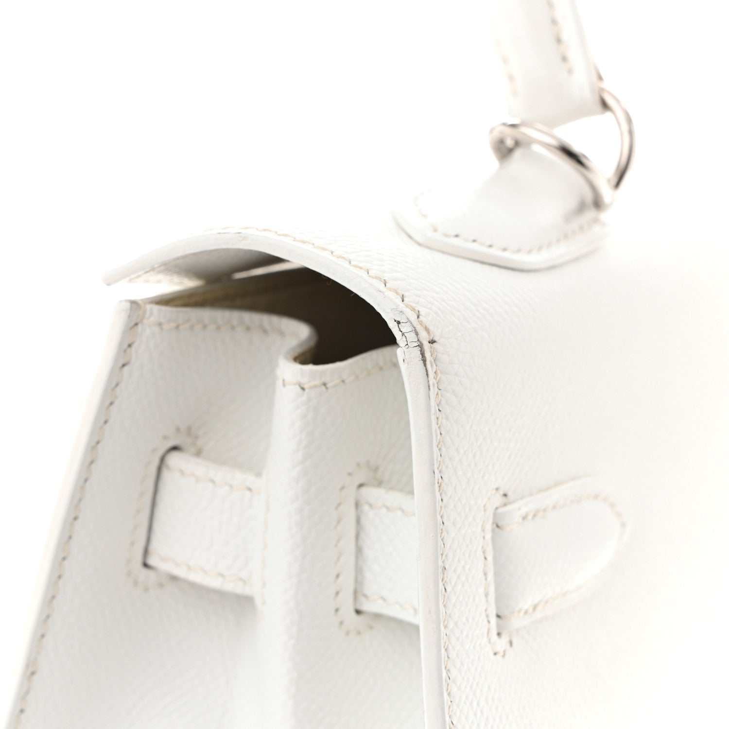 エルメス ケリー32 外縫い White エプソン シルバー金具 HERMES KELLY32 SELLIER WHITE EPSOM SILVER HARDWARE