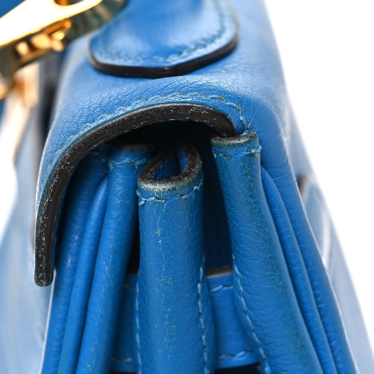 エルメス ケリー32 内縫い Bleu Zanzibar エバーカラー ゴールド金具 HERMES KELLY32 RETOURNE BLEU ZANZIBAR EVERCOLOR GOLD HARDWARE