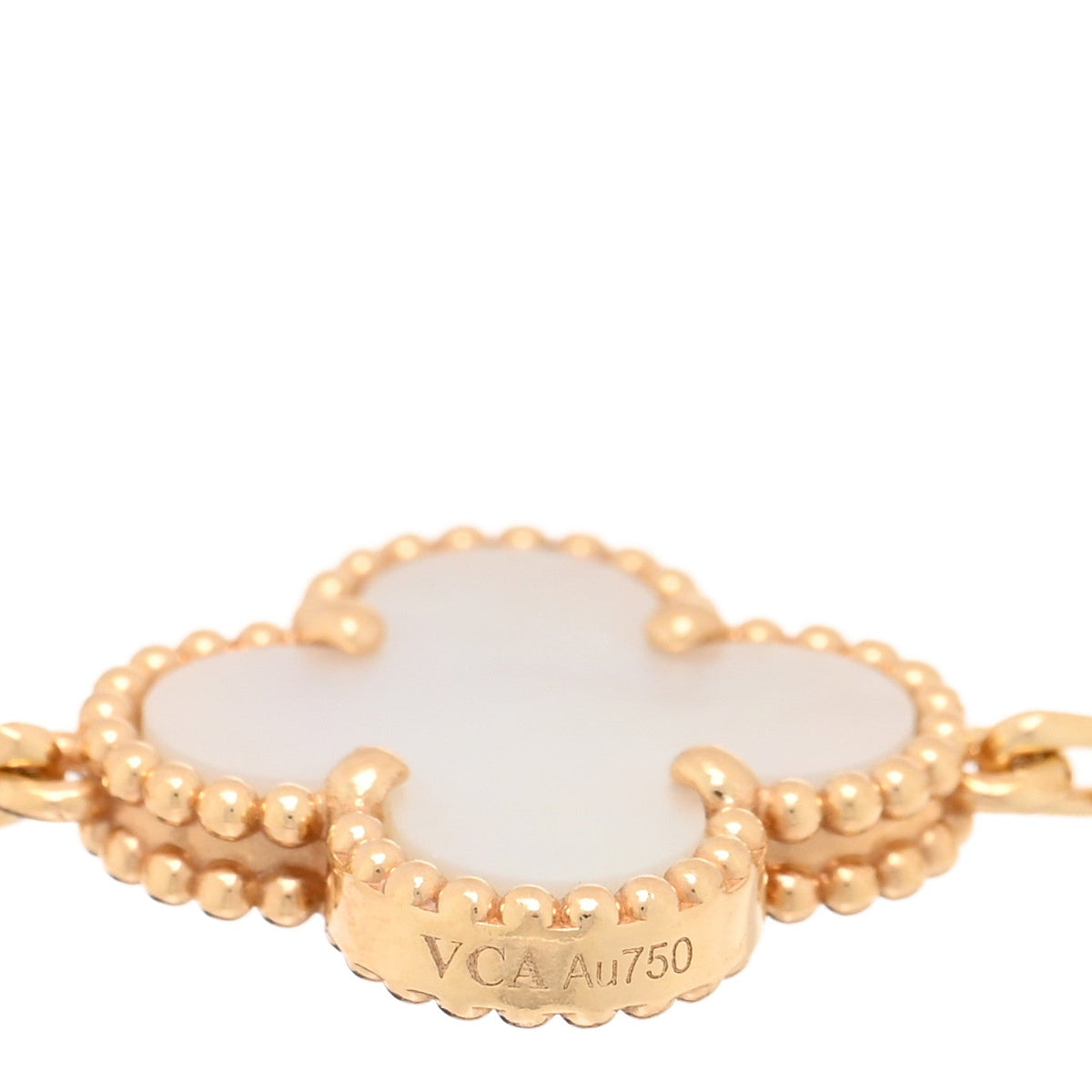 ヴァンクリーフ＆アーペル ヴィンテージアルハンブラ 5モチーフ ブレスレット マザーオブパール 18K イエローゴールド VAN CLEEF & ARPELS VINTAGE ALHAMBRA 5 MOTIFS BRACELET MOTHER OF PEARL 18K YELLOW GOLD