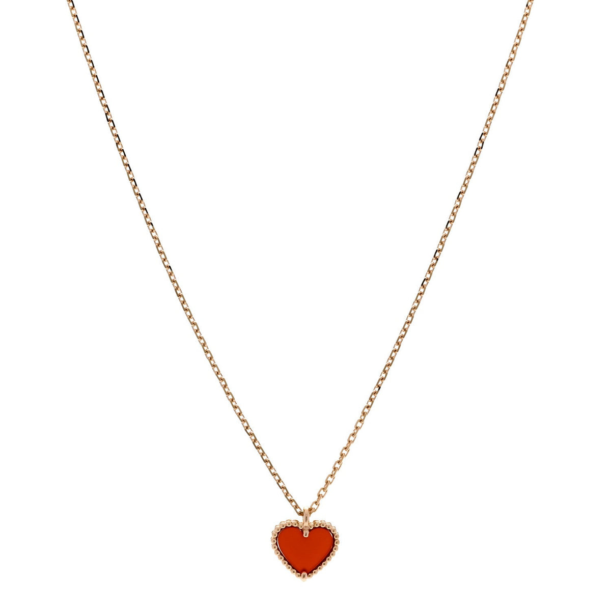 ヴァンクリーフ＆アーペル スウィートアルハンブラ ペンダントネックレス カーネリアン 18K ローズゴールド VAN CLEEF & ARPELS SWEET ALHAMBRA PENDANT NECKLACE CARNELIAN 18K ROSE GOLD