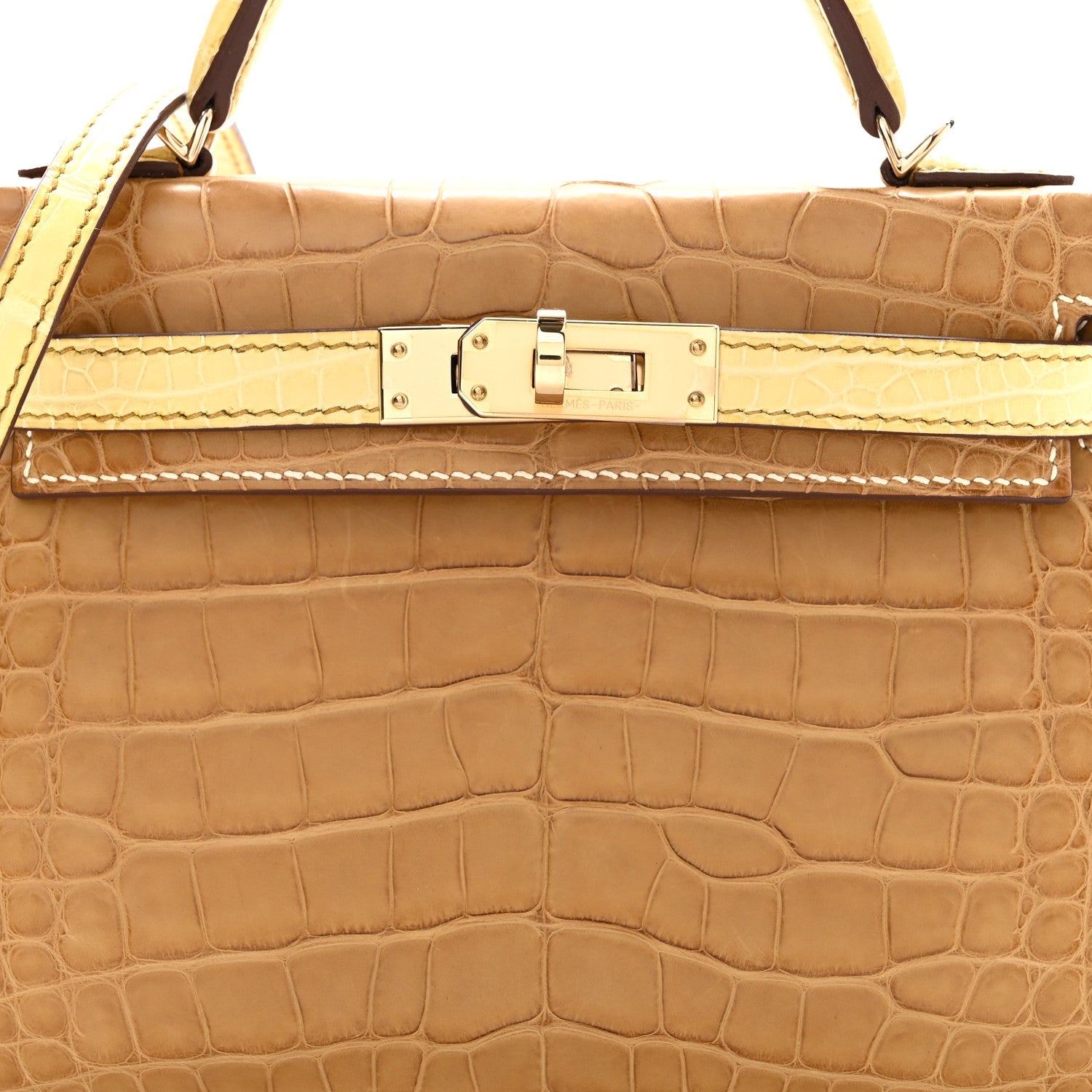 エルメス ミニケリー 20 HSS パーソナルオーダー 外縫い Kraft Vanille マットアリゲーター ローズゴールド金具 HERMES MINI KELLY 20 HSS PERSONAL ORDER SELLIER KRAFT VANILLE MATTE ALLIGATOR ROSE GOLD HARDWARE