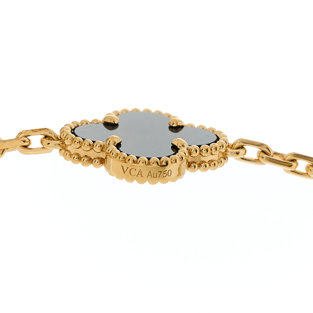 ヴァンクリーフ＆アーペル ヴィンテージアルハンブラ 20モチーフ ネックレス ブラックオニキス 18K イエローゴールド VAN CLEEF & ARPELS VINTAGE ALHAMBRA 20 MOTIFS NECKLACE BLACK ONYX 18K YELLOW GOLD