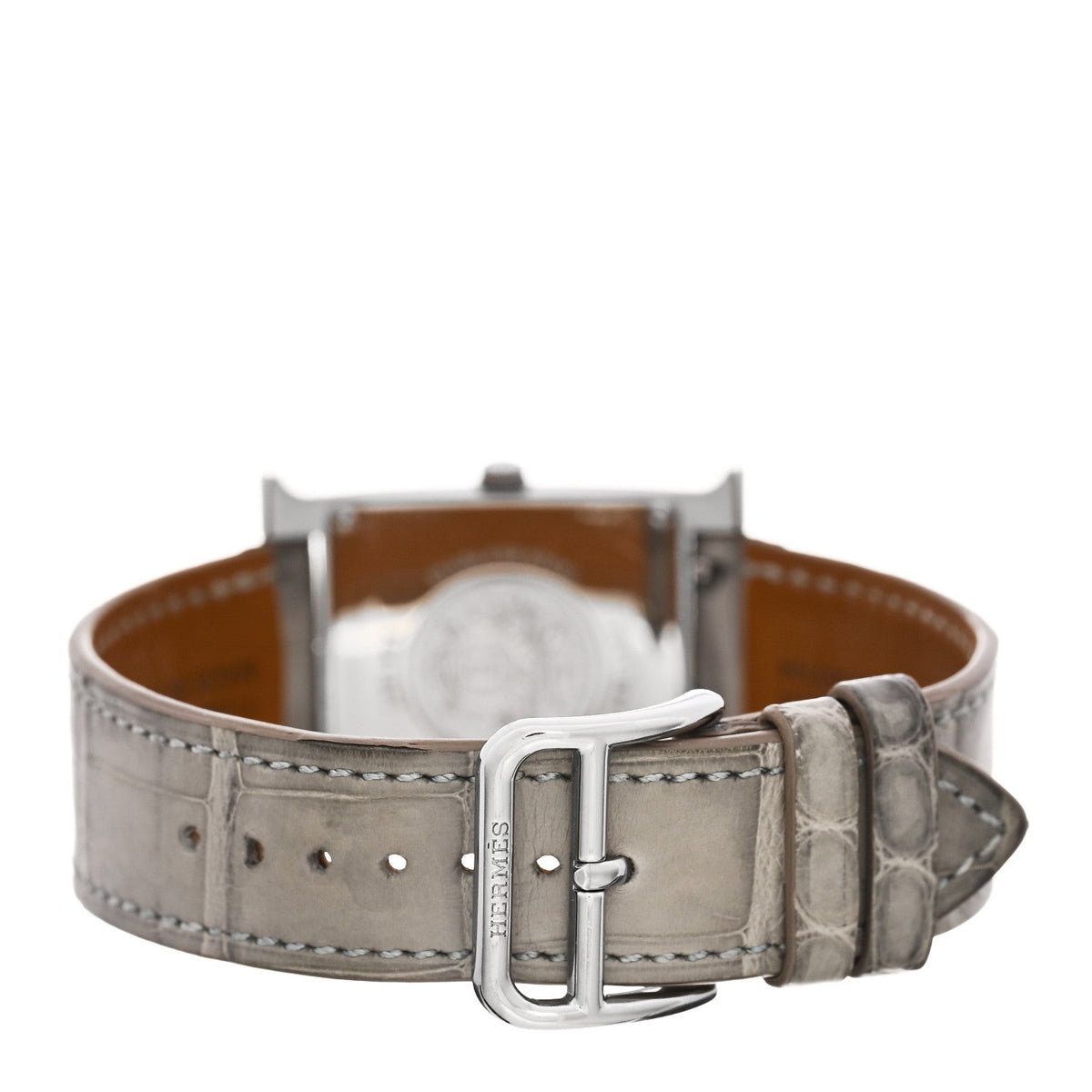 エルメス Hウォッチ クォーツ 26mm ステンレス Gris Perle アリゲーター HERMES HEURE H QUARTZ WATCH 26MM STAINLESS STEEL GRIS PERLE ALLIGATOR