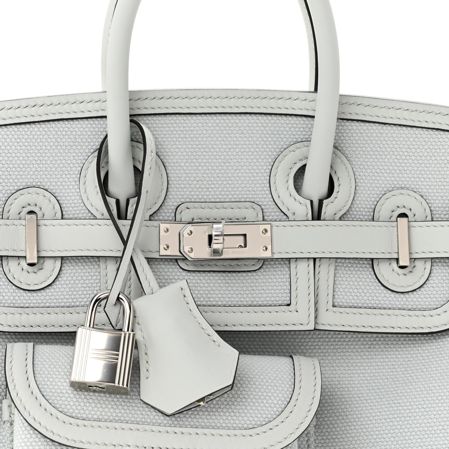 エルメス バーキンカーゴ 25 Gris Platine スイフト / トワル シルバー金具 HERMES BIRKIN 25 GRIS PLATINE SWIFT / TOILE SILVER HARDWARE