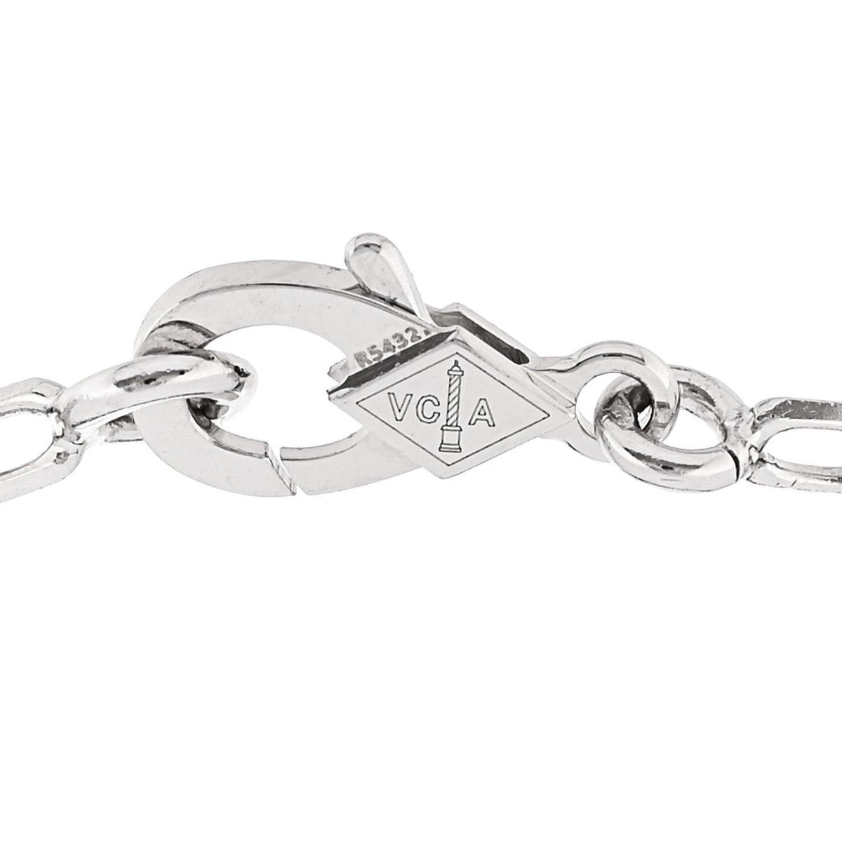 ヴァンクリーフ＆アーペル ヴィンテージアルハンブラ 5モチーフ ブレスレット カルセドニー 18K ホワイトゴールド VAN CLEEF & ARPELS VINTAGE ALHAMBRA 5 MOTIFS BRACELET CHALCEDONY 18K WHITE GOLD
