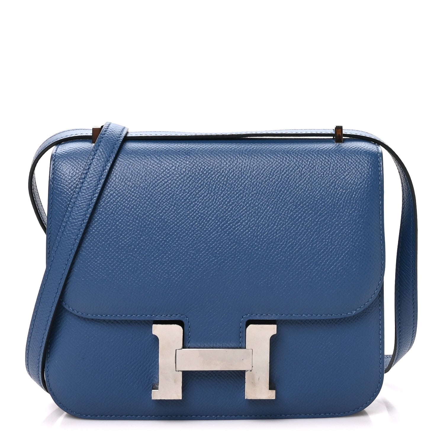 エルメス ミニコンスタンス 18 ヴェルソ Bleu Agate Gris Mouette エプソン シルバー金具 HERMES MINI CONSTANCE 18 VERSO BLEU AGATE GRIS MOUETTE EPSOM SILVER HARDWARE