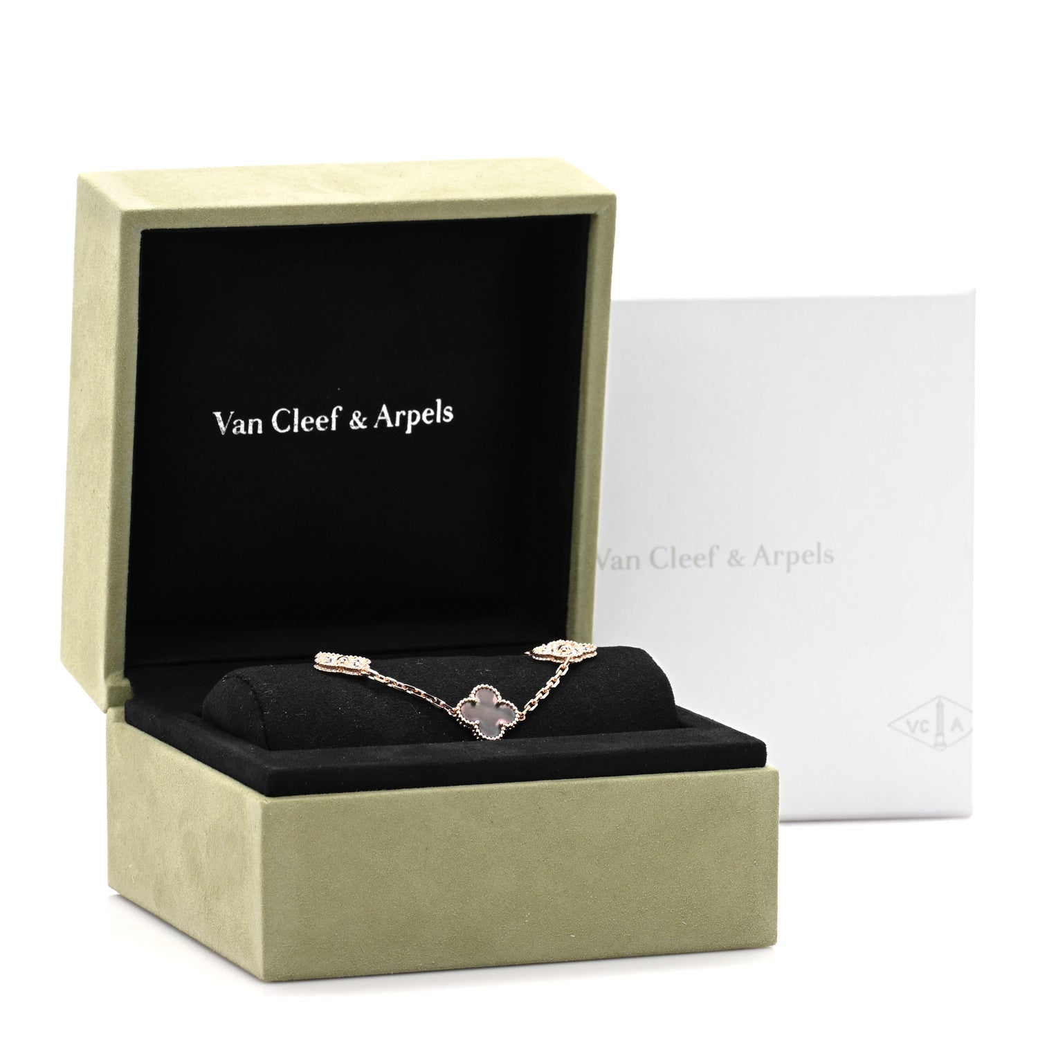 ヴァンクリーフ＆アーペル ヴィンテージアルハンブラ 5モチーフ ブレスレット マルチカラー 18K ローズゴールド VAN CLEEF & ARPELS VINTAGE ALHAMBRA 5 MOTIFS BRACELET MULTICOLOR 18K ROSE GOLD