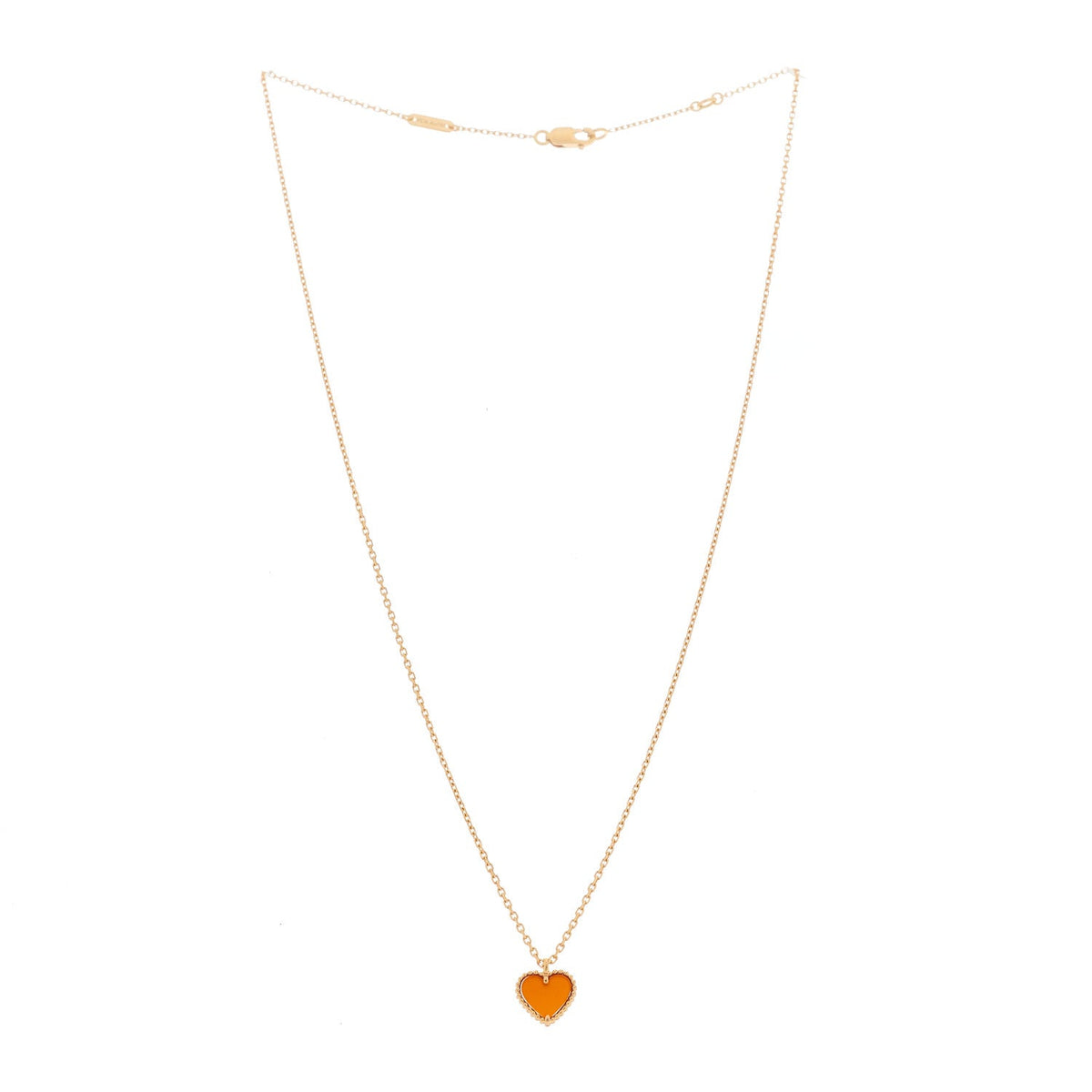 ヴァンクリーフ＆アーペル スウィートアルハンブラ ペンダントネックレス カーネリアン 18K ローズゴールド VAN CLEEF & ARPELS SWEET ALHAMBRA PENDANT NECKLACE CARNELIAN 18K ROSE GOLD