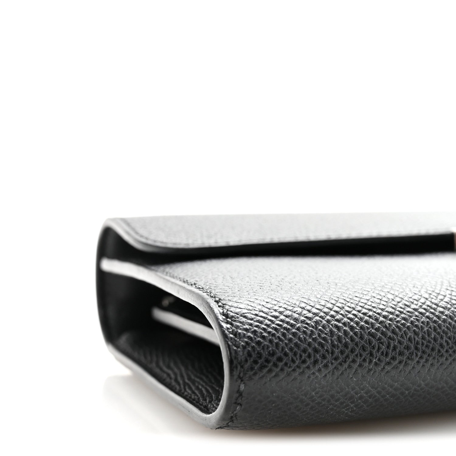 HERMES CONSTANCE TO GO WALLET BLACK EPSOM SILVER HARDWARE