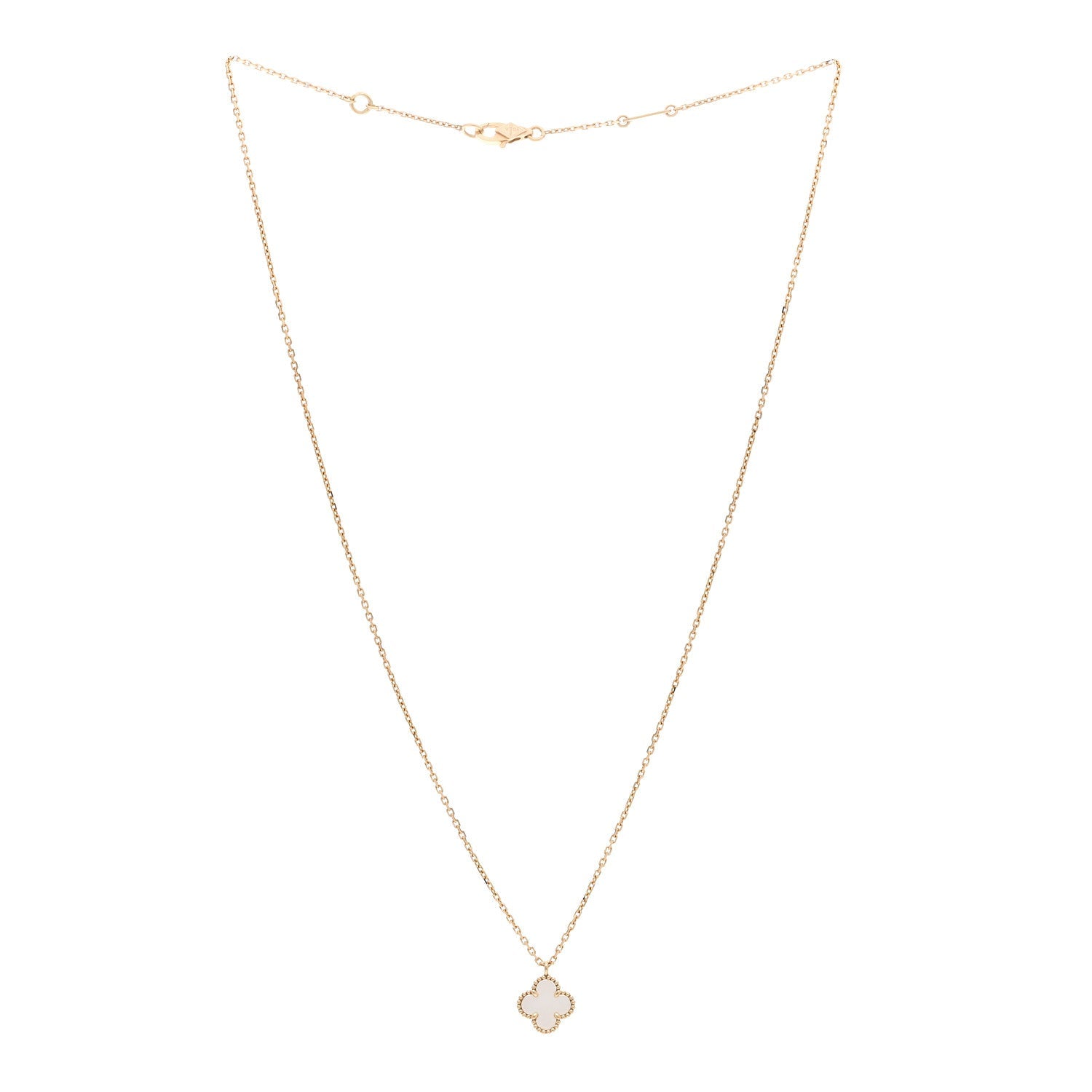 ヴァンクリーフ＆アーペル スウィートアルハンブラ ペンダントネックレス マザーオブパール 18K イエローゴールド VAN CLEEF & ARPELS SWEET ALHAMBRA PENDANT NECKLACE MOTHER OF PEARL 18K YELLOW GOLD
