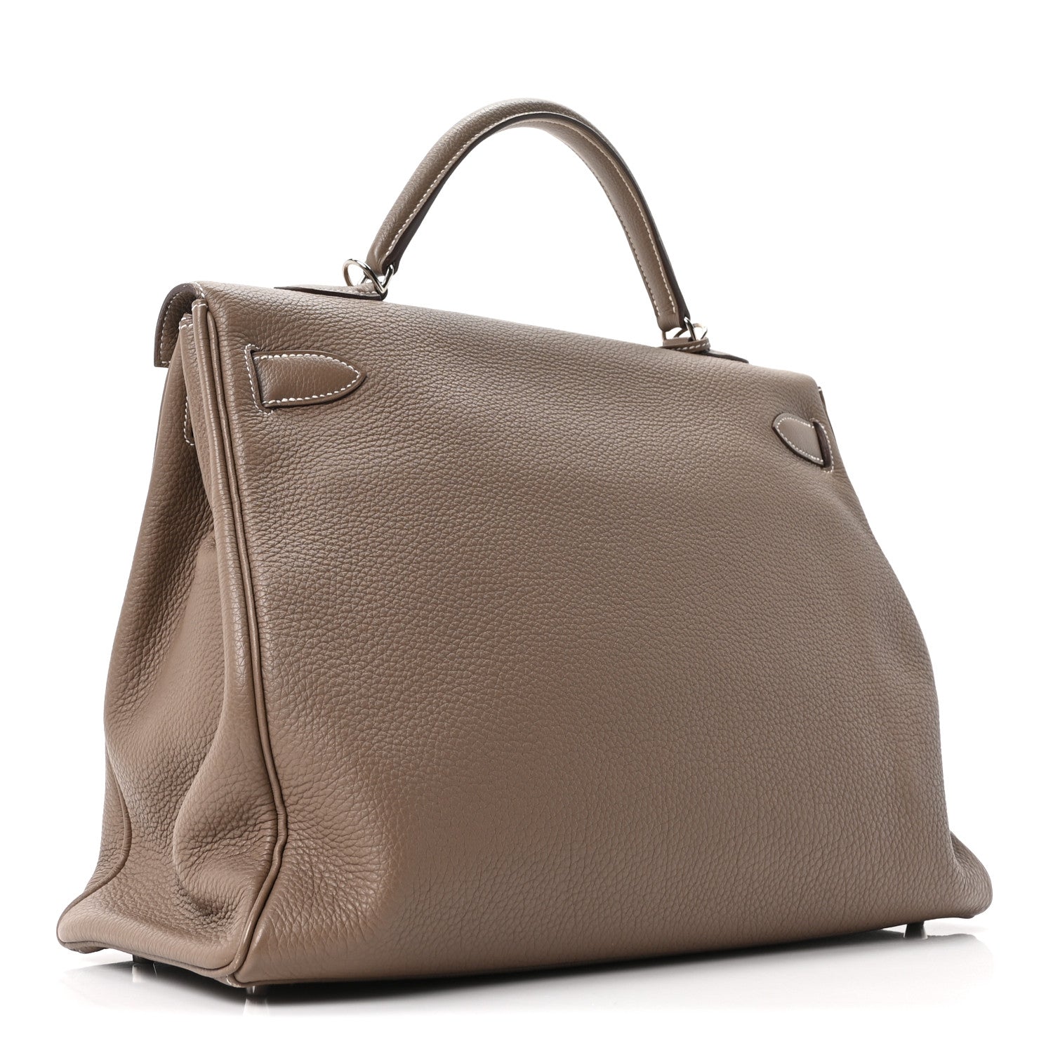 HERMES KELLY 40 RETOURNE ETOUPE TOGO SILVER HARDWARE