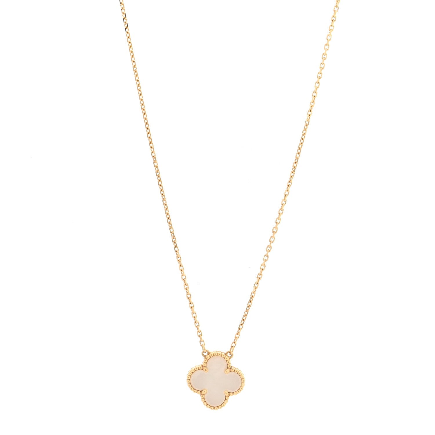 ヴァンクリーフ＆アーペル ヴィンテージアルハンブラ ペンダントネックレス マザーオブパール 18K イエローゴールド VAN CLEEF & ARPELS VINTAGE ALHAMBRA PENDANT NECKLACE MOTHER OF PEARL 18K YELLOW GOLD