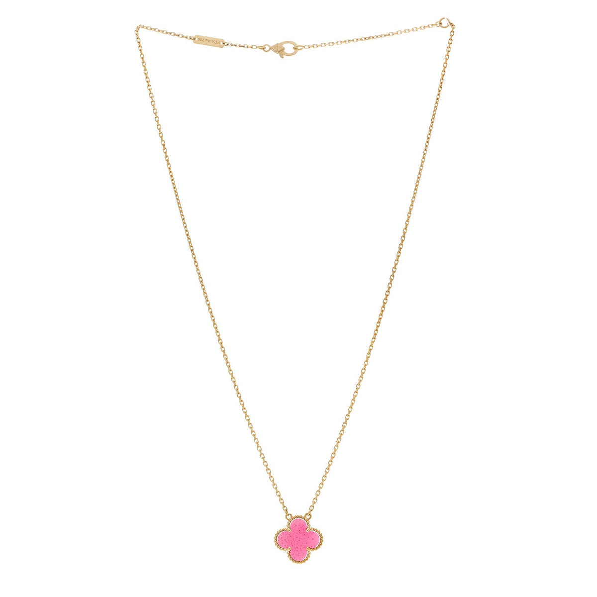 Van Cleef & Arpels Vintage Alhambra Pendant Necklace 18K Yellow Gold