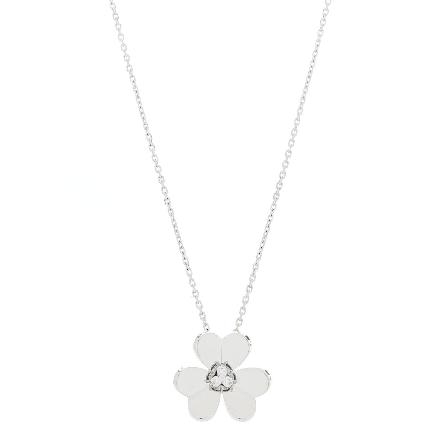 ヴァンクリーフ＆アーペル ラージ フリヴォル ペンダントネックレス ダイヤモンド 18K ホワイトゴールド VAN CLEEF & ARPELS LARGE FRIVOLE PENDANT NECKLACE DIAMOND 18K WHITE GOLD