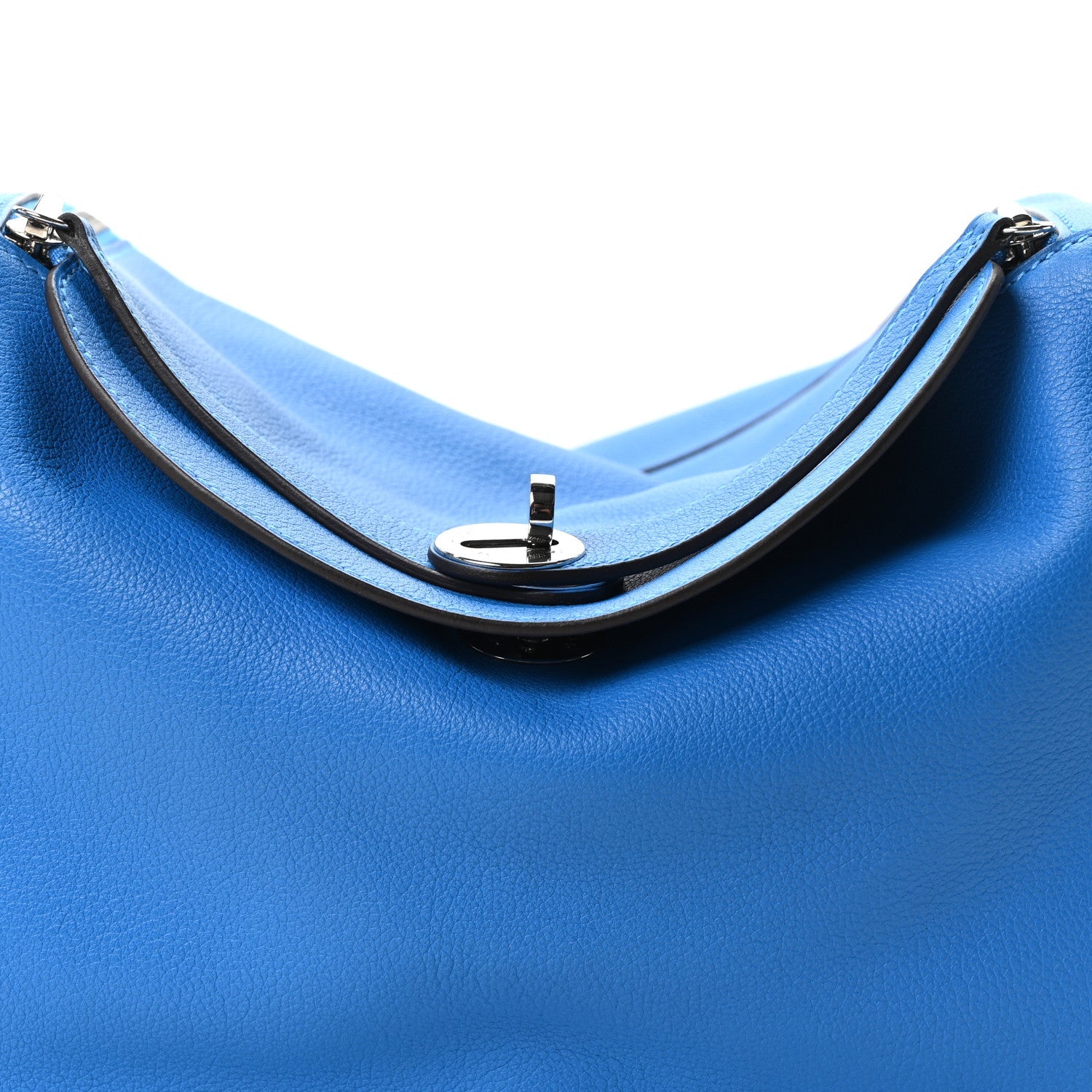 エルメス リンディ 30 Bleu Hydra エバーカラー シルバー金具 HERMES LINDY 30 BLEU HYDRA EVERCOLOR SILVER HARDWARE